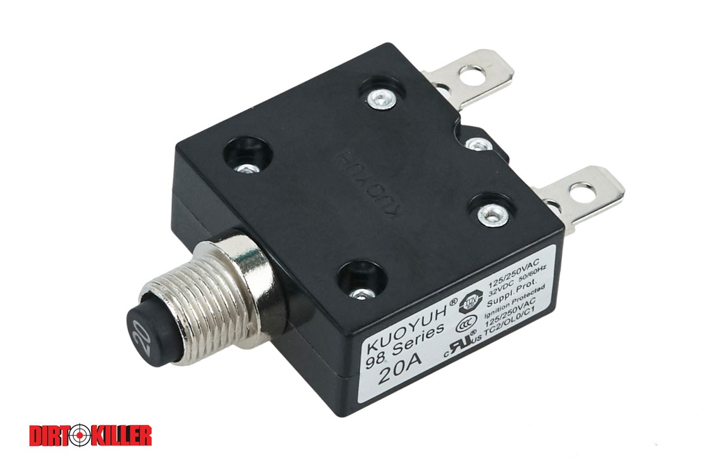 Panel Mount Circuit Breaker 15A - 20a-Interruttore Termico 10a Adatto Peadatto per Roverload Protector Circuit Breaker, Manual Reset Thermal Switch Breaker Over Current Protector(8